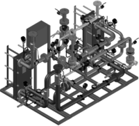 КНС с сухой камерой с горизонтальной накопительной емкостью